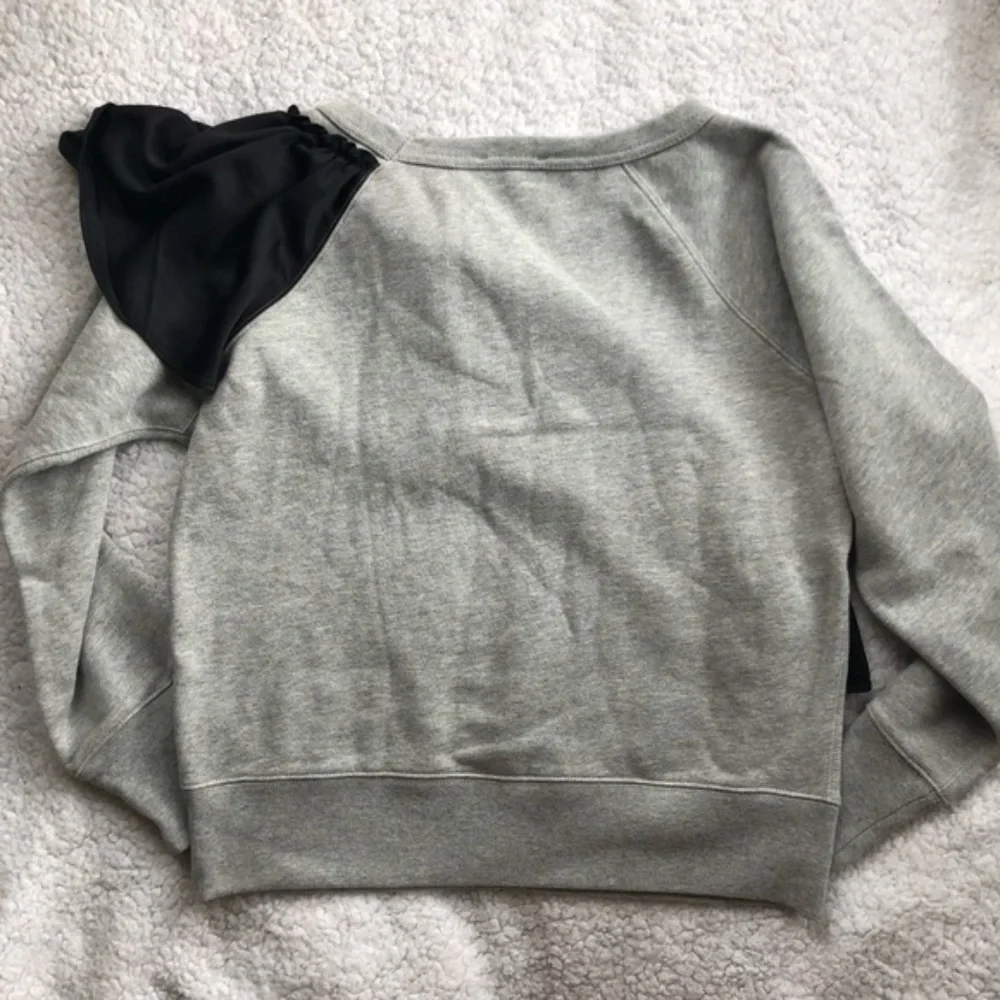 J. Crew Gray Sweatshirt w/ Asymmetrical Ruffle Detail szS